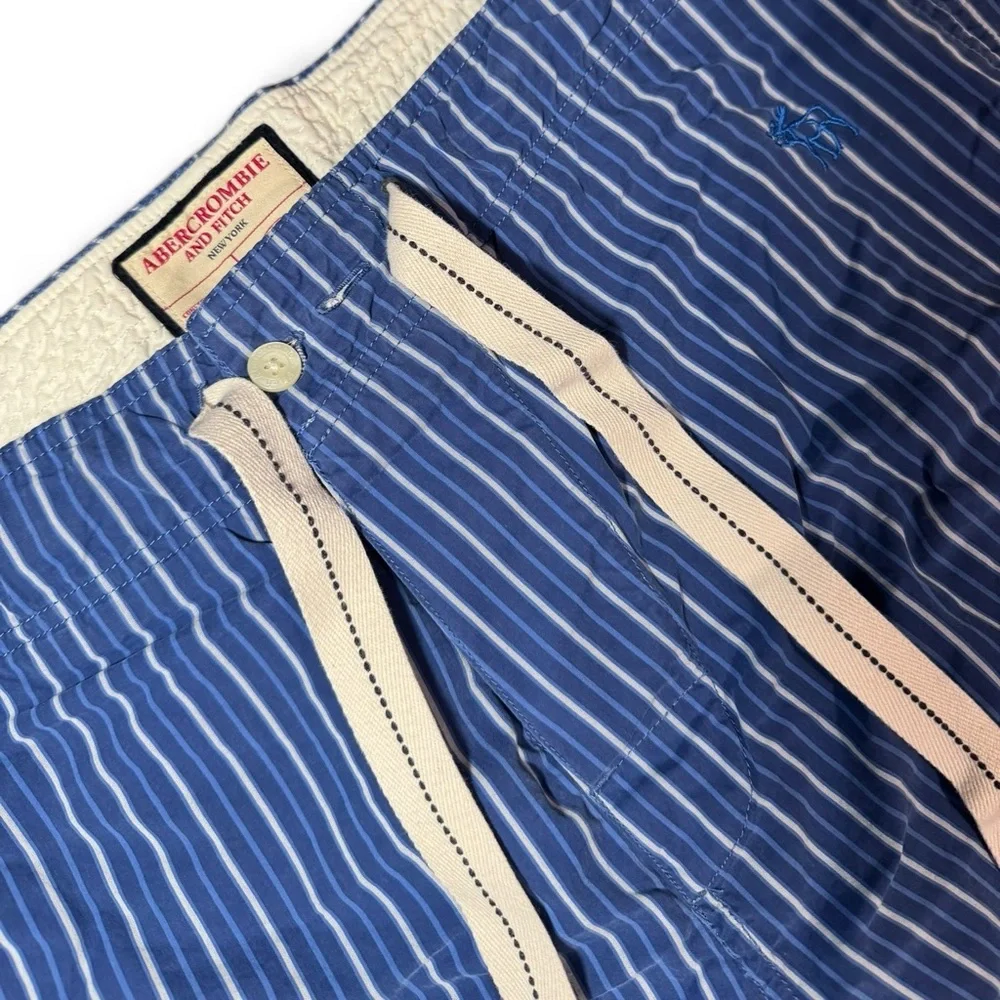 Vintage Y2K Abercrombie Heavy Weight Lounge/pajama Pants Navy Stripe